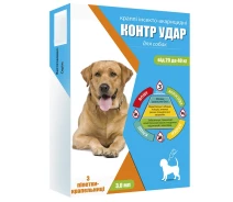 Купить - противопаразитарное средство для собаки  Капли на холку для собак 20-40 кг Контр Удар 3 мл профилактика и лечение при поражении эктопаразитами №3 Круг