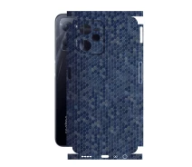 Купить - защитную пленку для смартфона  Защитная пленка StatusSKIN для Realme C35 Корпус Винил Соты синие