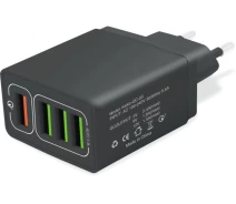 Купить - зарядное устройство для телефона и планшета  Блок питания на 4 порта USB QC-04 сила тока 6.2A (33027)