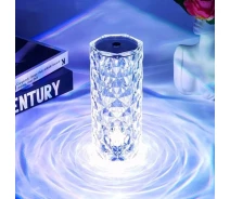 Купить - настольную лампу  Настольная светодиодная кристаллическая лампа RIAS Rose Diamond RGB с пультом (3_04418)