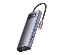Купить - кардридер  Хаб конвертер USB-C - VGA - 7-в-1 Baseus Metal Gleam 7-in-1 WKWG040013 WKWG040013 (15078)