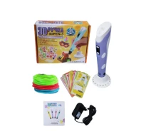 Купить - 3D-ручку  Ручка 3D Pen-3+10 м пластика набор трафаретов адаптер питания от 6 лет (3968_342)