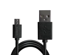 Купить - адаптер и кабель  Кабель Florence microUSB - USB 1м (3A) для зарядки и передачи данных Black (FL-2200-KM)