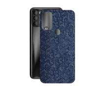 Купить - защитную пленку для смартфона  Защитная пленка StatusSKIN для Motorola Moto G71 5G Корпус Винил Соты синие