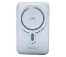 Купить - power bank  Повербанк с магсейфом 10000 mAh 3 выхода Powerbank magsafe Andowl Q-CD820 портативный универсальный для андроид айфона быстрая зарядка (Голубой)