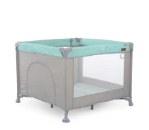 Купить - детский манеж  Детский манеж ME 1097 CASTLE Mint Gray из льна.