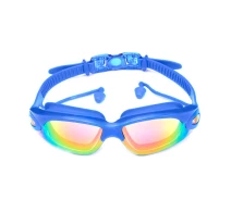 Купить - очки для плавания  Очки для плавания с берушами, защита от УФ Anti-Fog, KH76-A, синие
