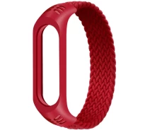 Купить - аксессуар к смарт-чсасам  Тканевый монобраслет Braided Solo Loop для Xiaomi Mi Band 3/4/5/6 (S) (Красный) (1132804)