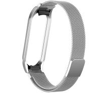 Купить - аксессуар к смарт-чсасам  Ремешок Milanese Loop Design для Xiaomi Mi Band 5 (Серебряный) (925972)