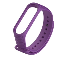 Купить - аксессуар к смарт-чсасам  Ремешок Rhomb для Xiaomi Mi Band 3/4 (Фиолетовый) (1064743)