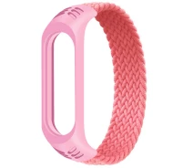 Купить - аксессуар к смарт-чсасам  Тканевый монобраслет Braided Solo Loop для Xiaomi Mi Band 3/4/5/6 (M) (Розовый) (1132799)