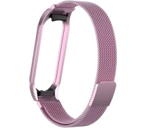 Купить - аксессуар к смарт-чсасам  Ремешок Milanese Loop Design для Xiaomi Mi Band 3/4 (Rose Pink) (1222765)