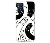Купить - чехол для смартфона  Чехол Черно-белые кошки для Oppo A16 1733936