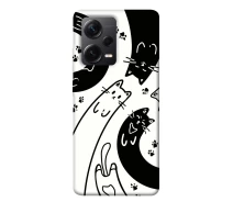 Купить - чехол для смартфона  Чехол Черно-белые кошки для Xiaomi Redmi Note 12 Pro+ 1733965