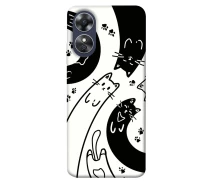 Купить - чехол для смартфона  Чехол Черно-белые кошки для Oppo A17 1734022