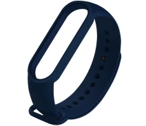 Купить - аксессуар к смарт-чсасам  Силиконовый ремешок для Xiaomi Mi Band 3/4 (Темно-синий/Midnight blue) (1087804)