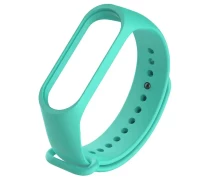 Купить - аксессуар к смарт-чсасам  Силиконовый ремешок для Xiaomi Mi Band 3/4 (Бирюзовый / Ocean Blue) (926404)