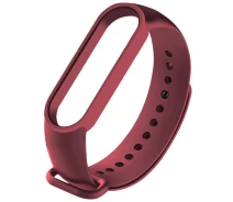 Купить - аксессуар к смарт-чсасам  Силиконовый ремешок для Xiaomi Mi Band 3/4 (Бордовый / Maroon) (926405)