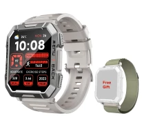 Купить - смарт-часы  Смарт-часы с украинским меню, приложением и сверхмощным аккумулятором на 900мАч Blackview W60 2.01HD(TFT) Bluetooth 5.3, IP68 Call Silver (W60S)