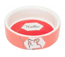 Купить - кормушку и поилку для грызунов  Trixie Миска для грызунов Trixie керамическая, 90мл, 8см