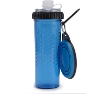 Купить - миску и контейнер для собак  Дорожная бутылка для собак и котов двойная для воды и корма или принадлежностей Dexas Snack DuO (Дексас Снек Дуо) (PW4504322194)