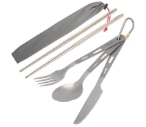 Купить - туристическую посуду  Набор туриста NexTool NieQu Pure Titanium Tourist 4 PC Set
