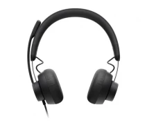 Купить - наушники  Проводная стерео гарнитура Logitech Zone Wired USB + Type-C (981-000870) черная (15945)