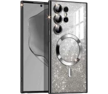 Купить - чехол для смартфона  TPU чехол Delight case with Magnetic Safe с защитными линзами на камеру на Samsung Galaxy S23 Ultra (Черный/Black) 1763114