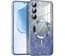 Купить - чехол для смартфона  TPU чехол Delight case with Magnetic Safe с защитными линзами на камеру на Samsung Galaxy S21 (Синий/Deep navy) 1763015