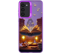 Купить - чехол для смартфона  TPU+PC чехол TaTaki Fantasy magic glow для Samsung Galaxy S22+ (Libraby - Purple) 1947021