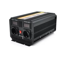 Купить - преобразователь напряжения  Инвертор напряжения POWERMASTER, 24V/220V, 1800W с модифицированной синусоидой, 2 Shuko, клеммы (YUT_29422)