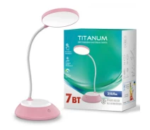 Купить - настольную лампу  Настольная лампа TITANUM LED DC3 7W 3000-6500K USB розовая (TLTF-022P)