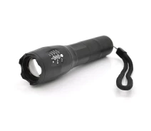 Купить - фонарик  Фонарь ручной PIPO, 1LED Cree T6, 3W, 5 режимов, ZOOM, 18650/2800mah (переходник3*AAA), Black, IP44, СЗУ, 130х30х27мм, BOX (YUT_14012)
