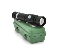 Купить - фонарик  Фонарь ручной PIPO, 1LED T6, 3W, 3 режима, ZOOM, 18650/2800mAh, Black, IP44, USB-microUSB, 125х28х25мм, BOX (YUT_28603)