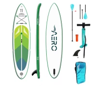 Купить - SUP доску  Надувная SUP доска AERO 2.0 Luxury 11" (335x80x15см) Green (крепление для паруса)