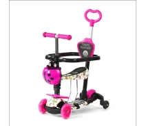 Купить - самоката  Самокат трехколесный Best Scooter 5в1 с дополнительными колесами Розовый (LS-50488)