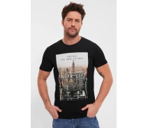 Купить - мужскую футболку  Футболка Trend Collection 10637 Черный 2XL (58629)