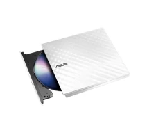 Купить - оптический привод  Привод DVD+-R/RW SLIM Asus SDRW-08D2S-ULITE внешний USB 2.0 белый (90-DQ0436-UA221KZ)