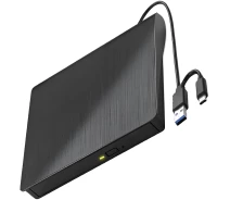 Купить - оптический привод  Внешний USB 3.0+Type-C оптический дископривод Addap EDB-02, портативный дисковод для компьютера, ноутбука, макбука | считыватель CD-RW, DVD-RW, DVD-RAM, DVD-ROM