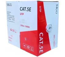 Купить - электромонтажное оборудование  Кабель витая пара SKG UTP Cat.5e CCA 4*2 0.51 305м серый