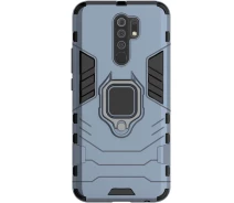 Купить - чехол для смартфона  Ударопрочный чехол Transformer Ring for Magnet для Xiaomi Redmi 9 (Серый / Metal slate) (925678)