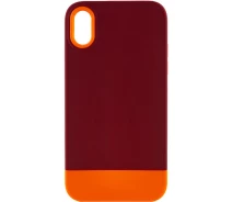 Купить - чехол для смартфона  Чехол TPU+PC Bichromatic для Apple iPhone XR (6.1") (Brown burgundy / Orange) (1366844)