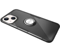Купить - чехол для смартфона  TPU+PC чехол Deen CrystalRing for Magnet (opp) для Apple iPhone 13 mini (5.4") (Бесцветный / Черный) (1192914)