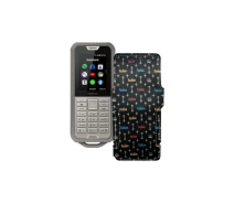 Купить - чехол для смартфона  Чехол-книга из экокожи для телефона Nokia 800 Tough Фэшн черный