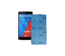 Купить - чехол для смартфона  Чехол-флип из экокожи для телефона OnePlus One Фэшн голубой