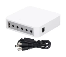 Купить - power bank  Power Bank WGP 13200 mAh 18W: USB-A (5V/1A), DC (5V/1.5A, 9V/1A, 12V/1.5A, 12V/1.5A, 19V/0.95A) для Wi-Fi роутера и абонентский терминал ONU / Кабель DC/DC в комплекте (2 шт.) / Повербанк