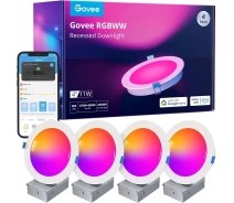 Купить - светильник потолочный  Govee Светильник даунлайт B601B Smart LED Recessed Lights, 2шт, RGBWW, WI-FI/Bluetooth, белый (B601B3C1-e)