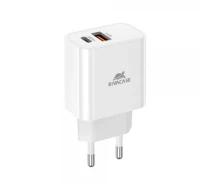 Купить - зарядное устройство для телефона и планшета  Сетевое ЗУ, RivaCase PS4102 W00, PD 20W+QC3.0, белый