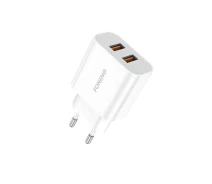 Купить - зарядное устройство для телефона и планшета  СЗУ Foneng EU45 Dual 2USB 2.4A White + кабель USB-Type-C (EU45-CH-TC)