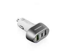 Купить - зарядное устройство для телефона и планшета  Автозарядка 3 usb 2.4a qc3.0+usb+type c port, modecom cu2c1-07 белая